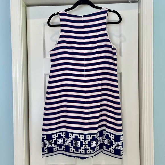 NWOT Britt Ryan Greek Key and Stripe Dress - Picture 2 of 4